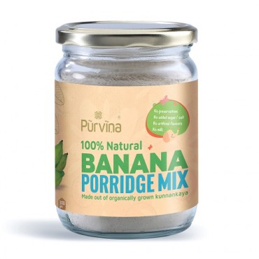 Purvina Organic Banana Porridge Mix For Infants 300gm