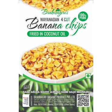 Brahmagiri Organic Product Wayanadan 4 Cut Banana Chips 100gm